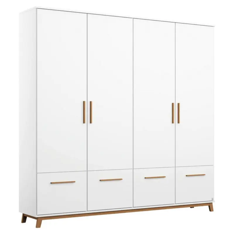 Drehtürenschrank 181 cm Carlsson Weiß