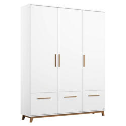 Drehtürenschrank 136 cm Carlsson Weiß