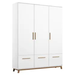 Drehtürenschrank 136 cm Carlsson Weiß