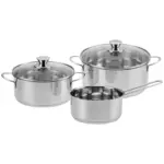 Möbelix Kochtopfset Basic Line 5 -Teilig. Edelstahl