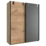 Möbelix Schwebetürenschrank B: 135 Cm Liverpool, Eiche Dekor/graphit
