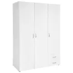 Möbelix Drehtürenschrank+ Schubladen B: 121 Cm Base 3, Weiß