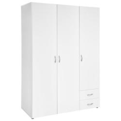 Drehtürenschrank+ Schubladen B: 121 Cm Base 3, Weiß