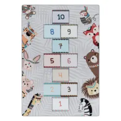 Spielteppich Hüpfspiel Grau/bunt Play 120x170 Cm