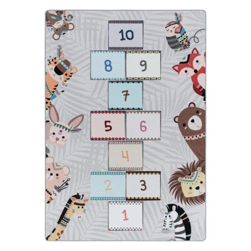 Spielteppich Hüpfspiel Grau/bunt Play 120x170 Cm