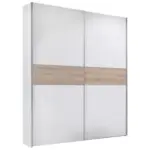 Möbelix Schwebetürenschrank B: 170 Cm Puls, Weiß/eiche Dekor