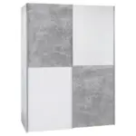 Möbelix Schwebetürenschrank 170cm Starter, Betonoptik/weiß