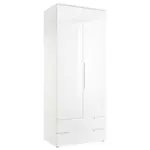 Möbelix Drehtürenschrank +schubladen B: 84 Cm Spice, Weiß