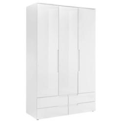 Drehtürenschrank +schubladen B: 126 cm Spice, Weiß