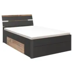 Stauraumbett mit Beleuchtung 140x200 cm Mars Graphit