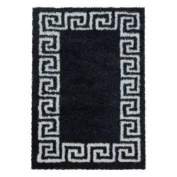 Hochflor Teppich Anthrazit Naturfaser Hera 160x230 Cm
