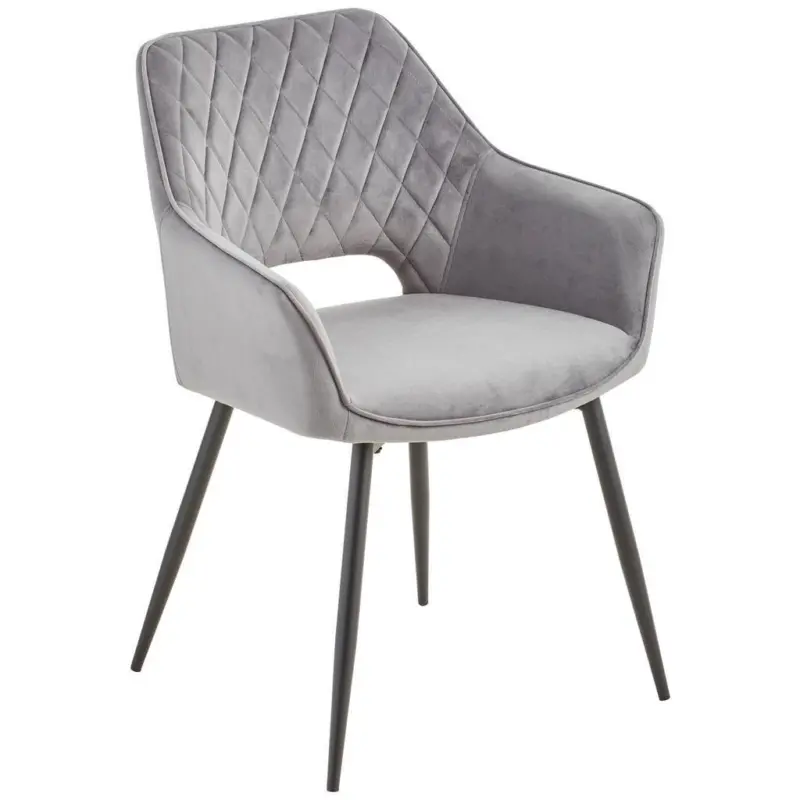 Armlehnstuhl Genua Dunkelgrau Gepolstert