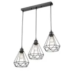 Möbelix Hängeleuchte Anastasia H: 120 Cm 3-Flammig, Schwarz