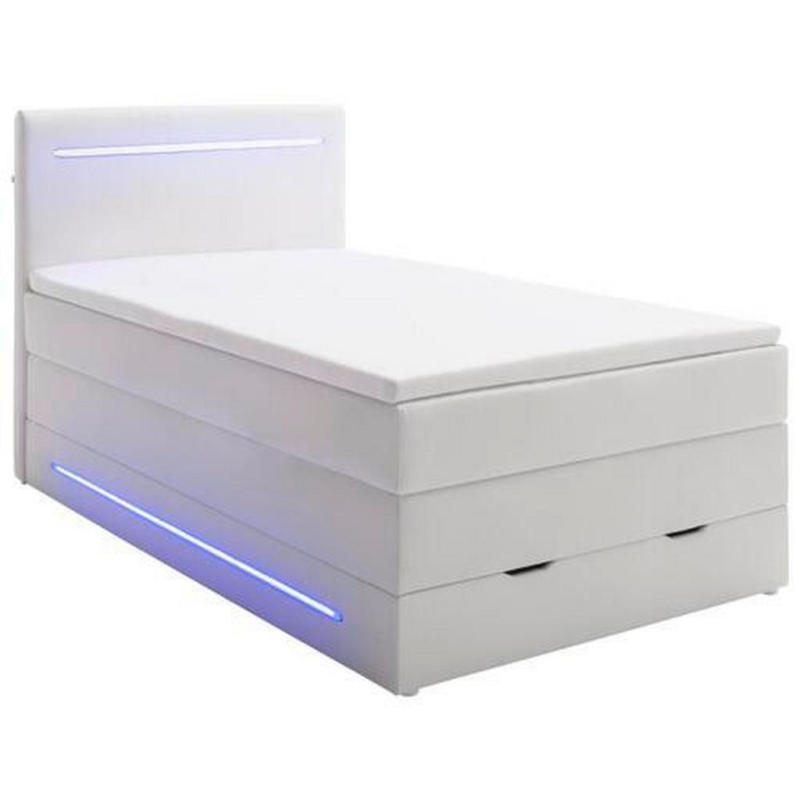 Boxspringbett mit Topper und Bettkasten 140x200 Lights