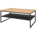 Möbelix Couchtisch mit Ablage Vermont 2, Eiche Massiv/Schwarz