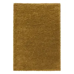 Hochflor Teppich Goldfarben Naturfaser Sydney 120x170 cm