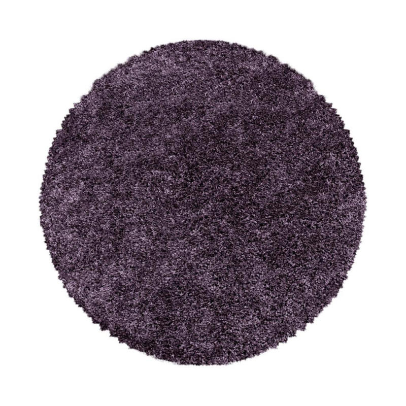 Hochflor Teppich Violett Naturfaser Sydney Ø 200 Cm