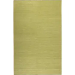 Handwebteppich Limettengrün Baumwolle Kelim 130x190 Cm