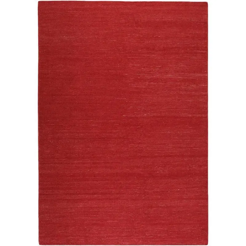 Handwebteppich Rot Baumwolle Rainbow Kelim 160x230 Cm