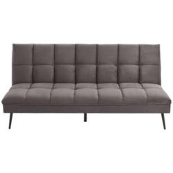 3-sitzer-sofa Mit Schlaffunkt. Pur Grau Samtbezug