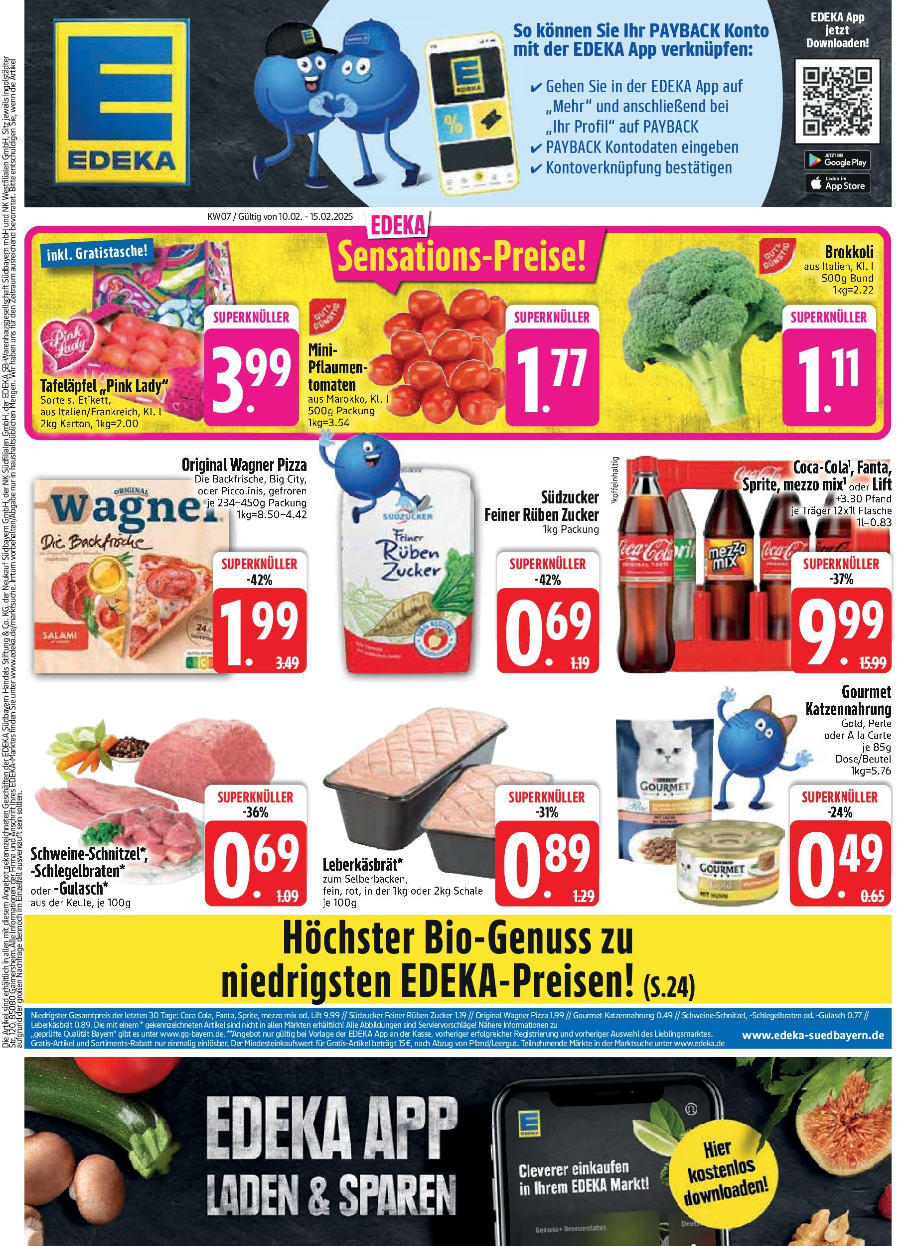 Edeka - Kirchseeon, Westring 5 (ab 10.02.2025) » Angebote Online | Seite: 3 | Produkte: Mezzo mix, Tomaten, Salami, Pizza