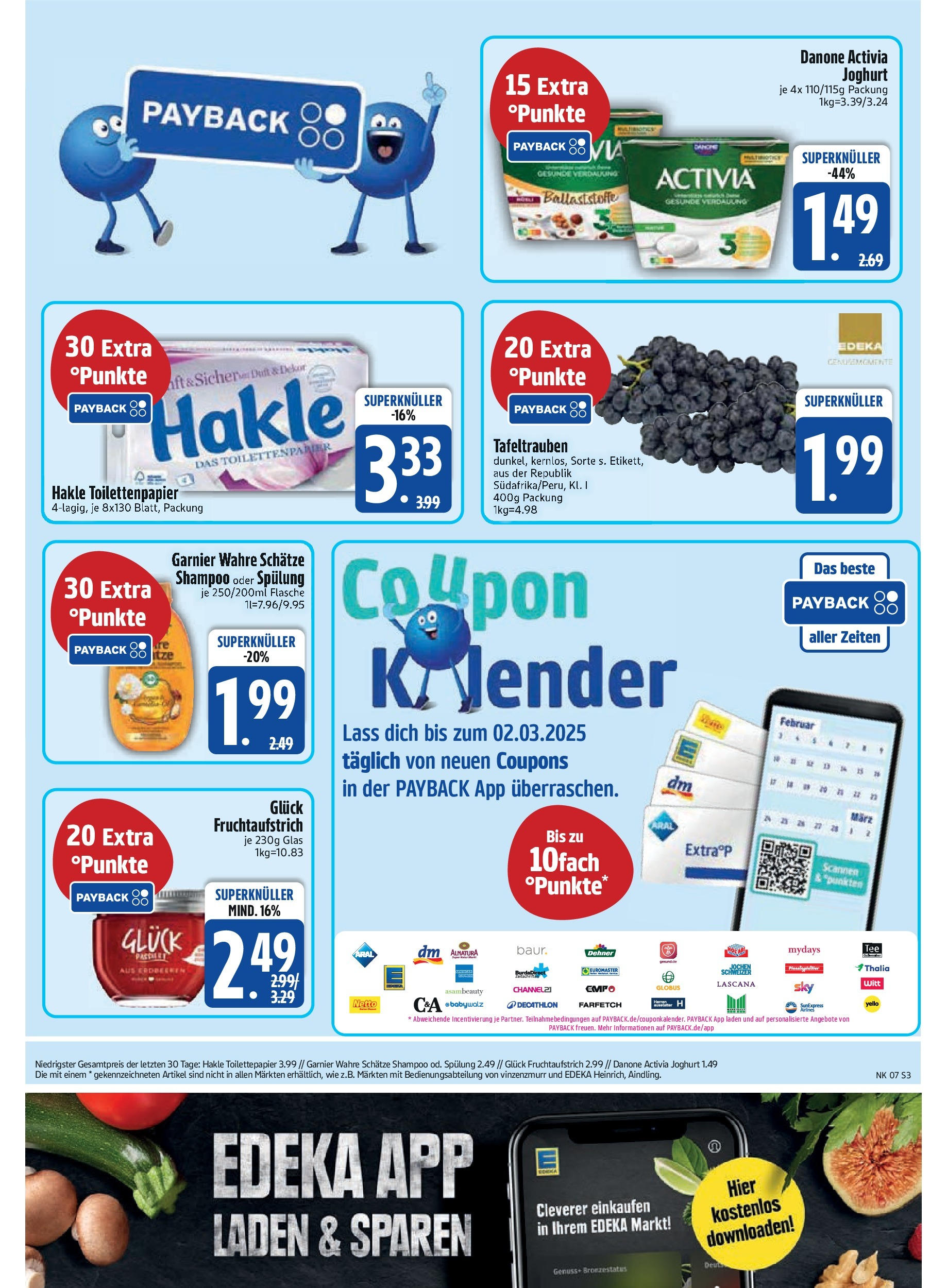 Edeka - Kirchseeon, Westring 5 (ab 10.02.2025) » Angebote Online | Seite: 5 | Produkte: Danone activia, Joghurt, Shampoo, Toilettenpapier