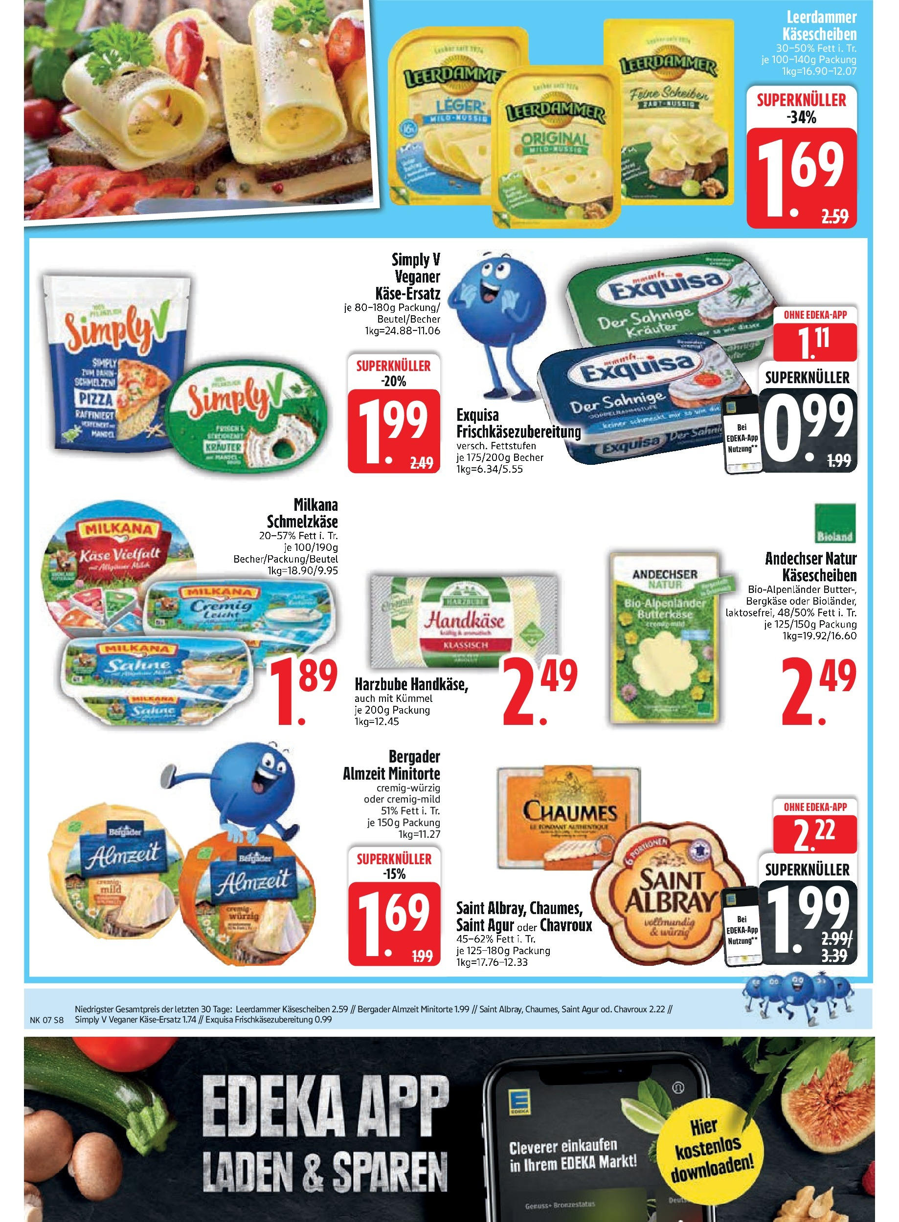 Edeka - Kirchseeon, Westring 5 (ab 10.02.2025) » Angebote Online | Seite: 10 | Produkte: Butter, Käse, Milkana, Exquisa