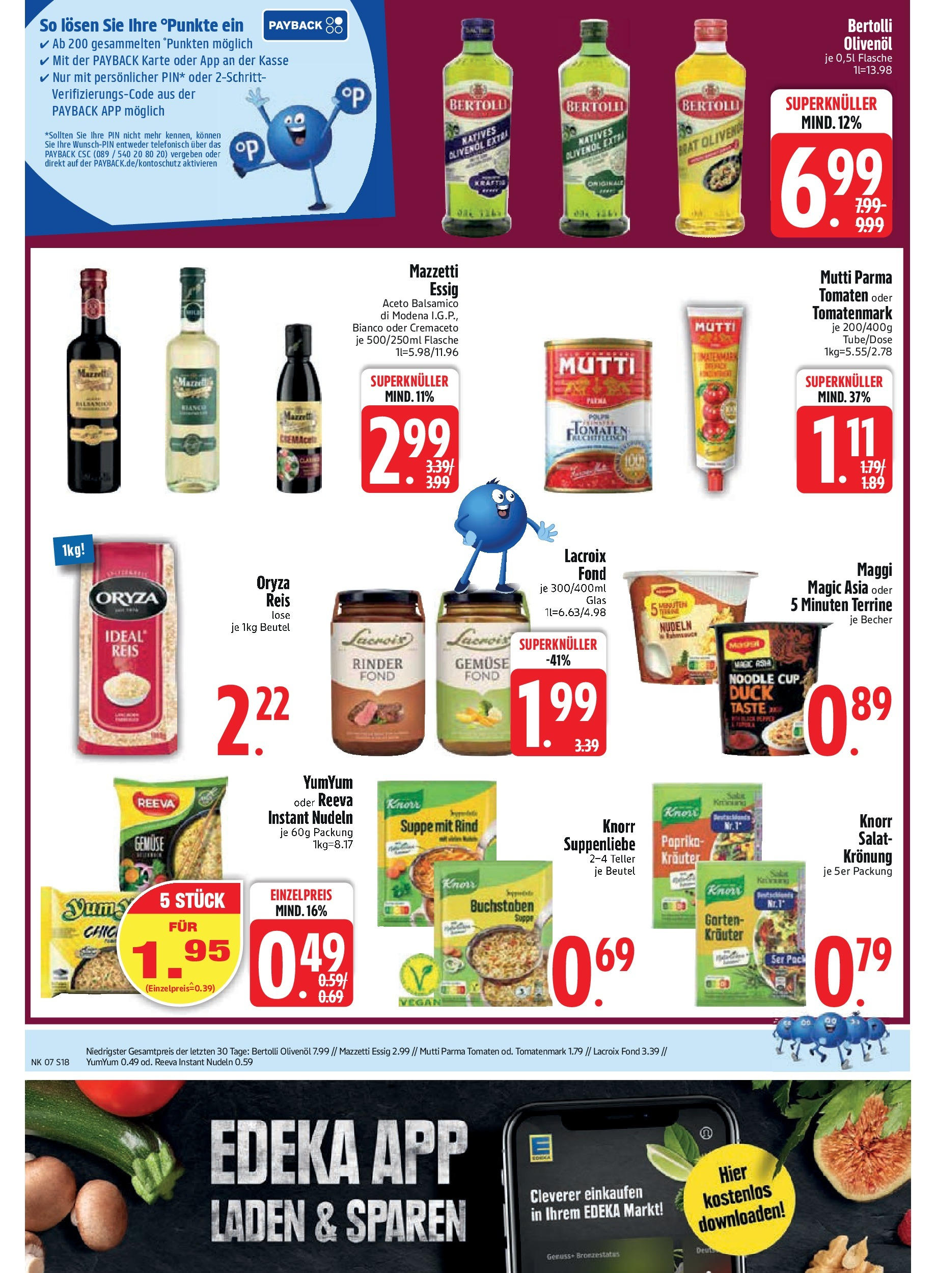 Edeka - Kirchseeon, Westring 5 (ab 10.02.2025) » Angebote Online | Seite: 20 | Produkte: Essig, Olivenol, Knorr, Reis