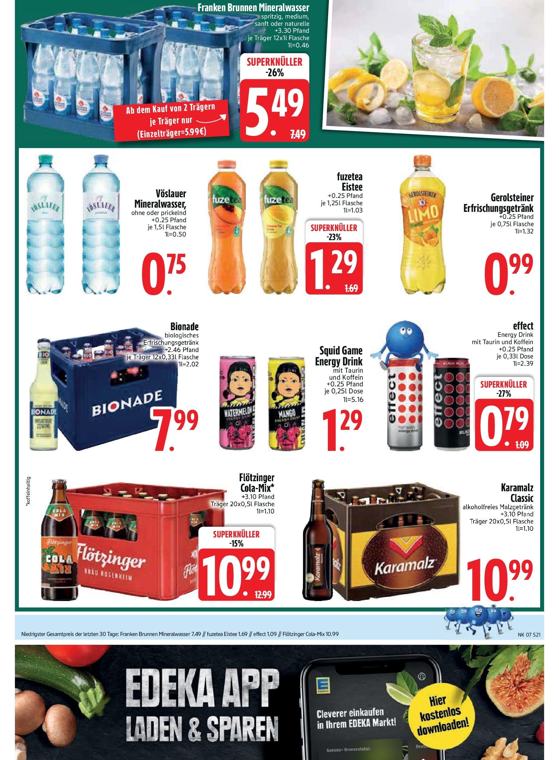 Edeka - Kirchseeon, Westring 5 (ab 10.02.2025) » Angebote Online | Seite: 23 | Produkte: Cola, Energy, Bionade, Gerolsteiner