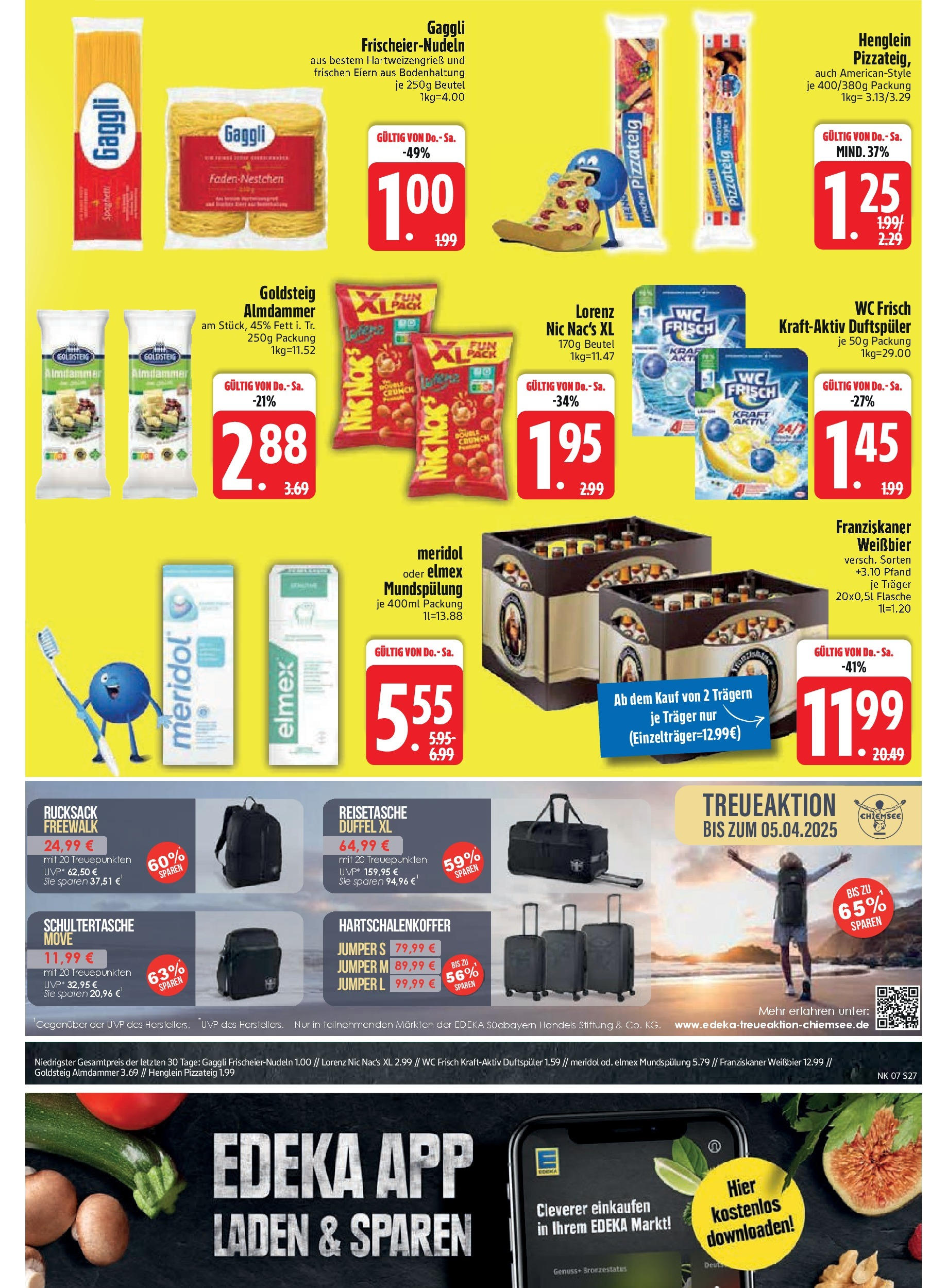 Edeka - Kirchseeon, Westring 5 (ab 10.02.2025) » Angebote Online | Seite: 29 | Produkte: Franziskaner, Weißbier, Wc frisch, Reisetasche