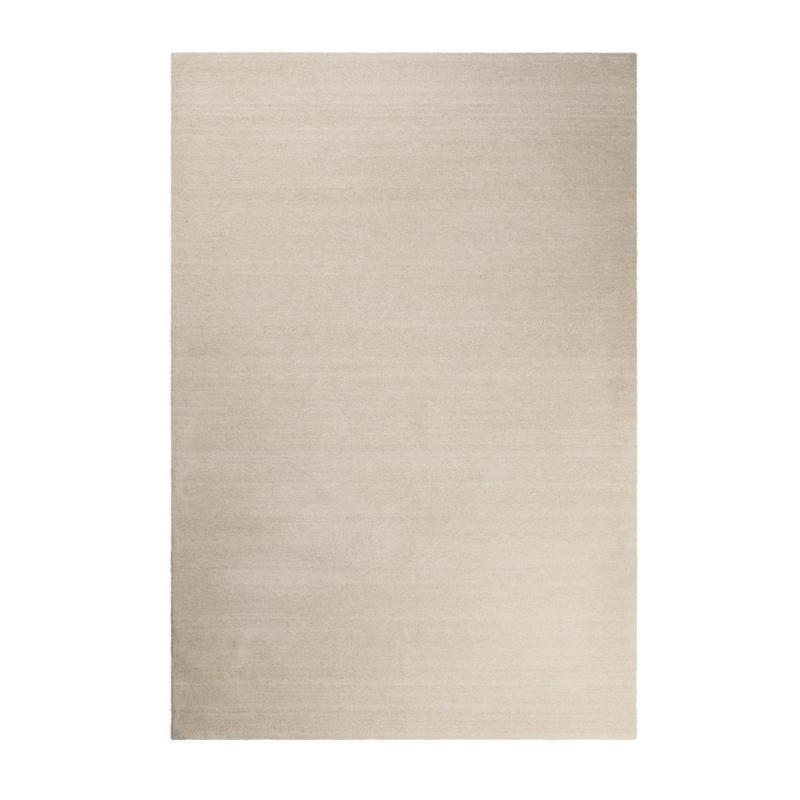 Hochflor Teppich Creme/Beige Baumwolle Loft BxL: 70x140 cm