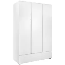 Drehtürenschrank Mit Laden B: 120 cm Image, Weiß