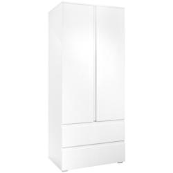 Drehtürenschrank Mit Laden B: 80 cm Image, Weiß