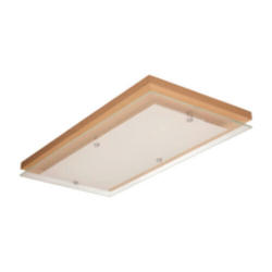 Led-deckenleuchte Finn L: 57 Cm Mit Echtholz Und Milchglas