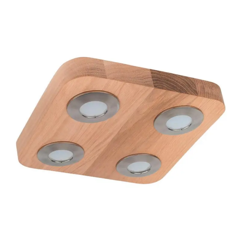 Led-deckenleuchte Sunniva L: 26 Cm Mit Echtholz