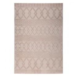Webteppich Beige Naturfaser Luxury Skandi 120x170 cm