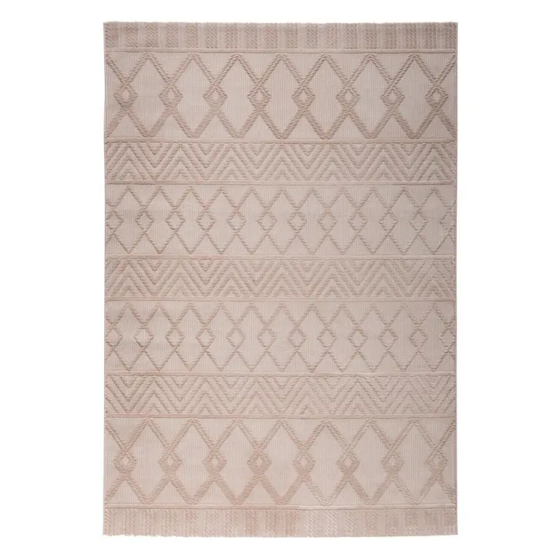 Webteppich Beige Naturfaser Luxury Skandi 120x170 cm