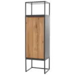 Möbelix Regal Mit Drehtür Asmara B: 50 Cm Anthrazit/eiche Dekor
