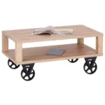 M&ouml;belix Couchtisch Mit Ablagefl&auml;che + Rollen Ankona, Eiche Dekor