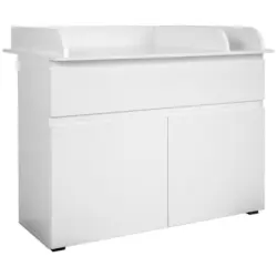 Wickelkommode Image B: 120 Cm Wei&szlig; 2 T&uuml;ren 1 Schublade