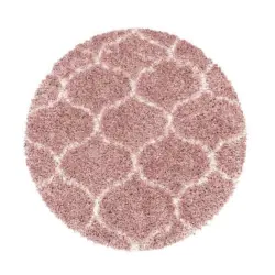 Webteppich Rosa Naturfaser Salsa Ø 200 cm