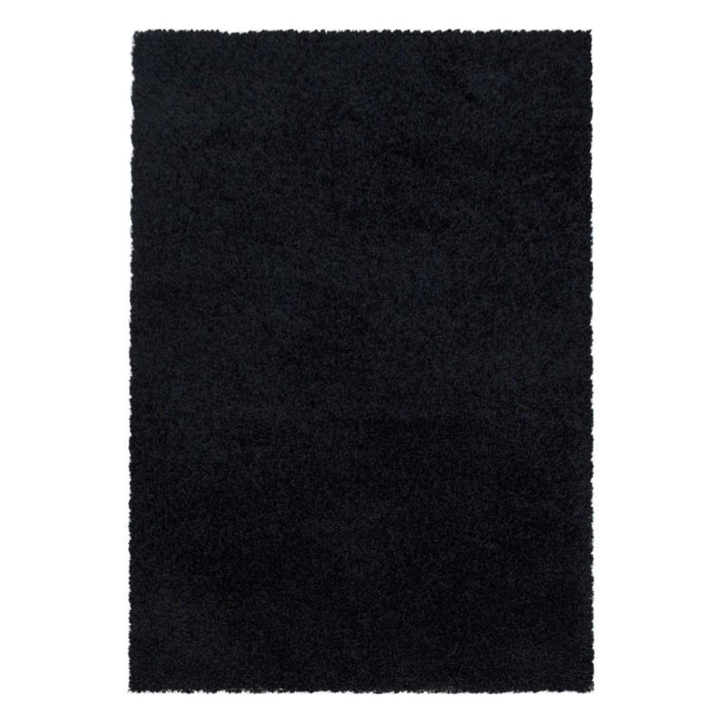 Hochflor Teppich Schwarz Naturfaser Sydney 160x230 Cm