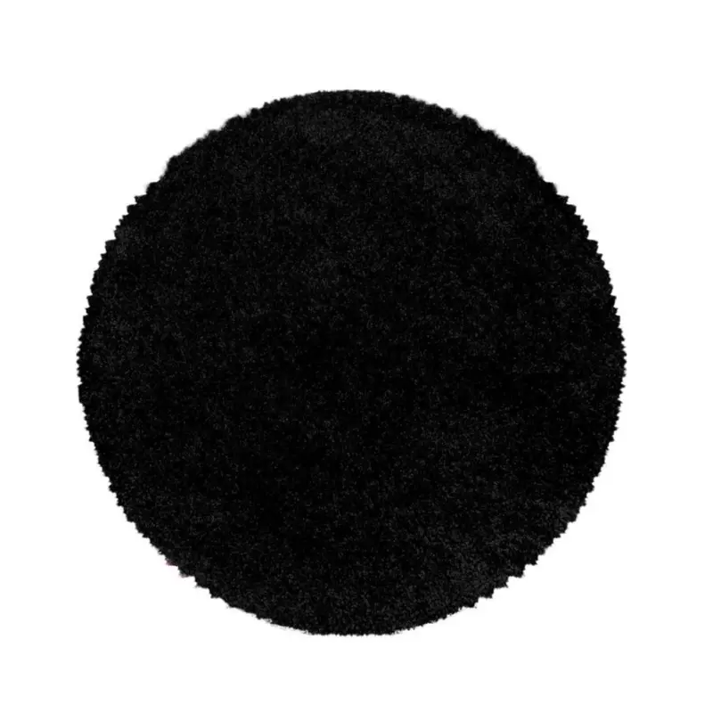 Hochflor Teppich Schwarz Naturfaser Sydney 120x120 Cm