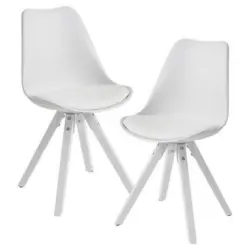 Stuhl-Set Wohnling B: 49 cm Weiß