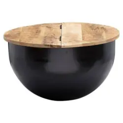 Couchtisch Rund Holz Massiv Wohnling ,braun