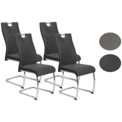 Schwingstuhl Alina S Anthrazit Gepolstert 4er-Set