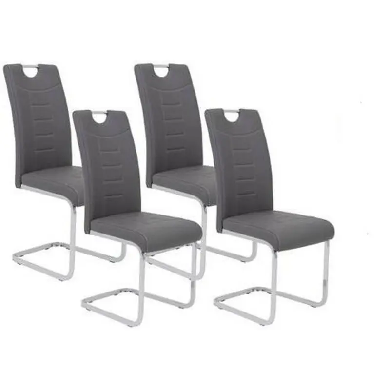 Schwingstuhl Ruby S Grau Gepolstert 4er-Set