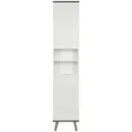 M&ouml;belix Hochschrank Mit Echtholzf&uuml;&szlig;en Turin B: 40 Cm Wei&szlig;/beton