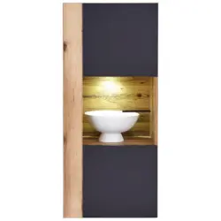 Hängevitrine Henry B: 50 cm Kosmos Grau/Apline Lodge