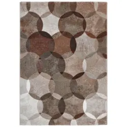 Webteppich Beige/braun Graphik Modernina 133x200 Cm